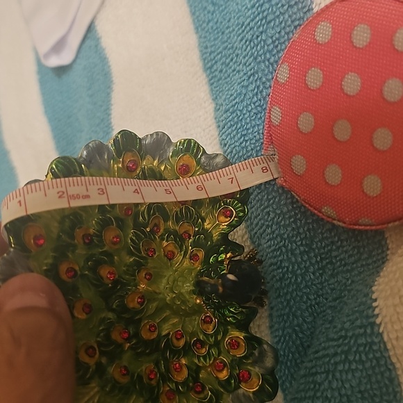 Colorful Vintage Peacock Figurine trinket - Picture 7 of 8